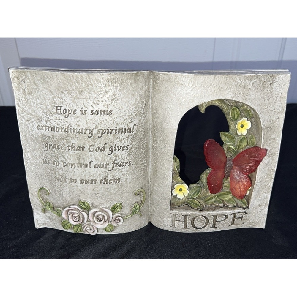 Hope Theme Photo Frame with Light up Butterfly Shabby Chic Book  Works! Solar